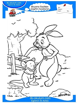 Çocuklar İçin Piglet Boyama Sayfaları 